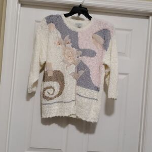 Margules plus vtg multicolor long sleeve s…